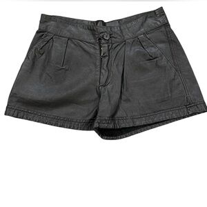 Kill City Genuine Leather Black Shorts Size Small